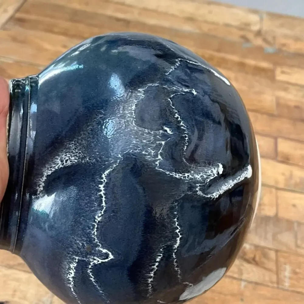 Art Pottery Lidded Ceramic Urn Vessel 7